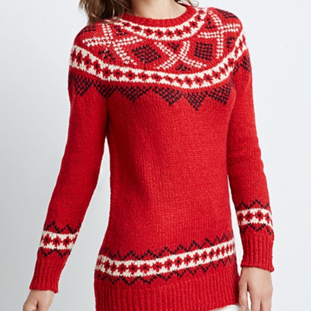 NWT J.Jill Windham Fair Isle wool Blend sweater